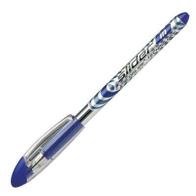 Ручка шариковая Schneider Slider Basic F синяя. цветной корпус 0.4мм (10шт/уп)